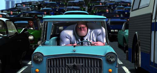 Mr Incredible stuck in traffic